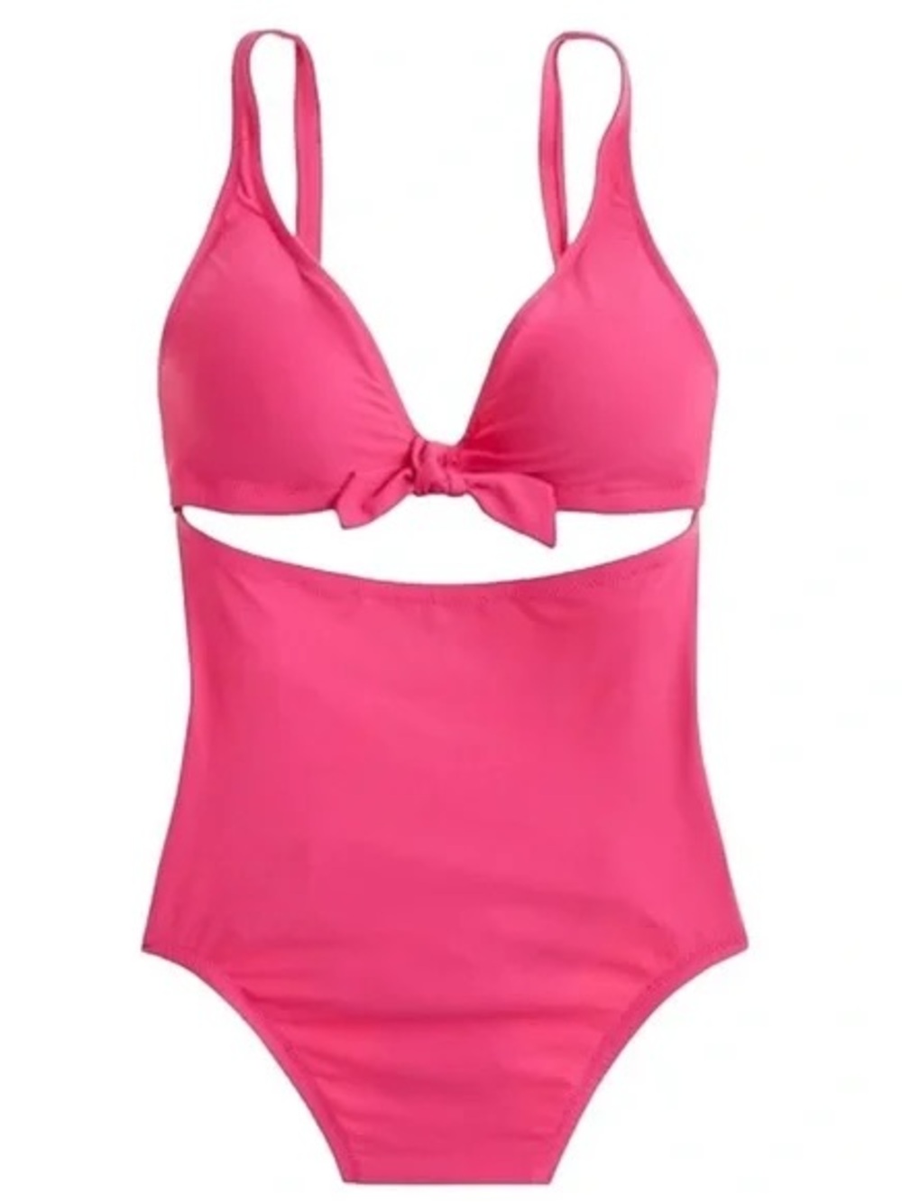 NWOT J. Crew Pink One-Piece Cutout Swimsuit - Size 16